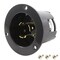 Ac Works Flanged Locking Inlet, 20 A, 250V AC, Screw Terminals, Black ASINL620P - alternate 1